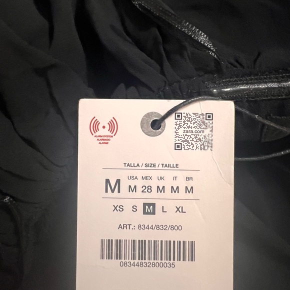 ZARA M BLACK ZW COLLECTION STRAPLESS LONG TOP NWT, Holiday ‘25 - Picture 13 of 14